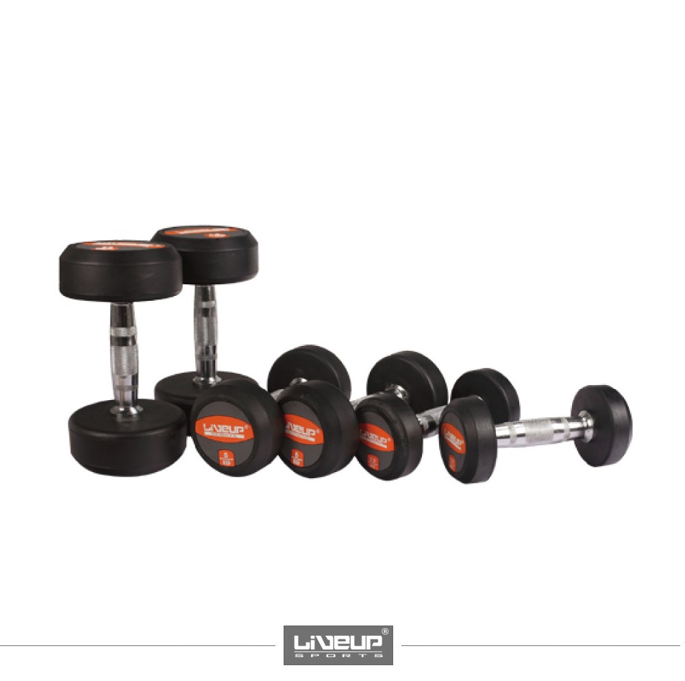 DELUXE RUBBER DUMBBELL LS2023