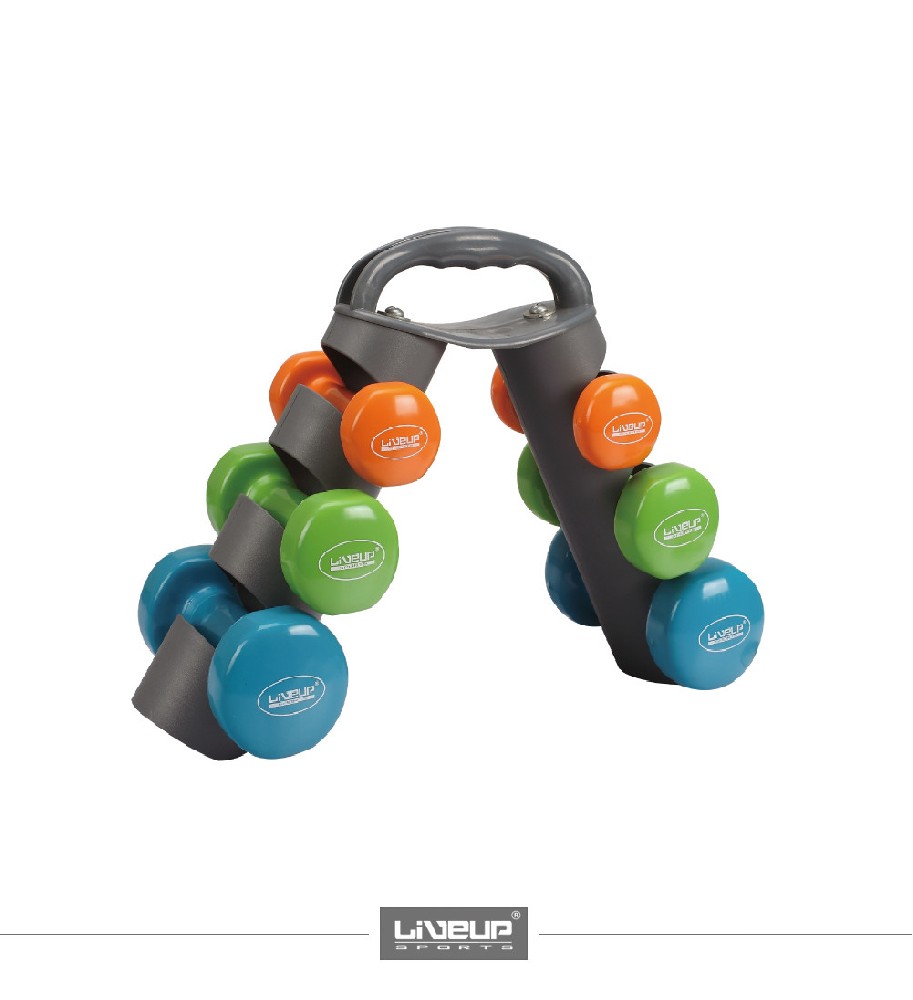 VINYL/NEOPRENE  DUMBBELL SET  LS2310