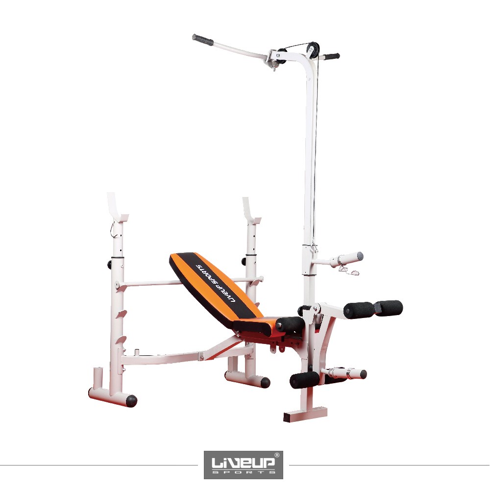 FITNESS WEIGHT BENCH  WITH LAT BAR LS1118